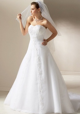 rochie de mireasa in forma de A, rochii pentru corp tip para