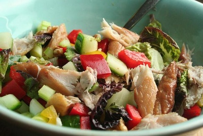 salata de macrou la minut, salata cu macrou afumat, salata de peste, retete cu peste, retete cu peste afumat