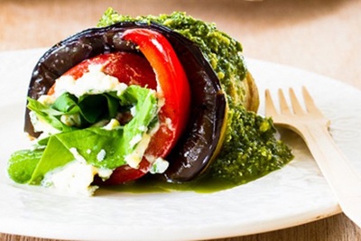 Vinete in sos pesto